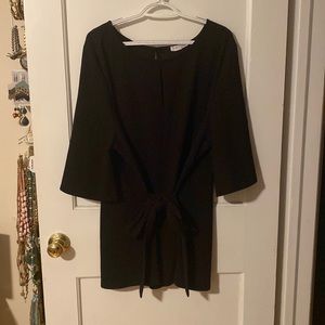 Black Blouse with tie detail
